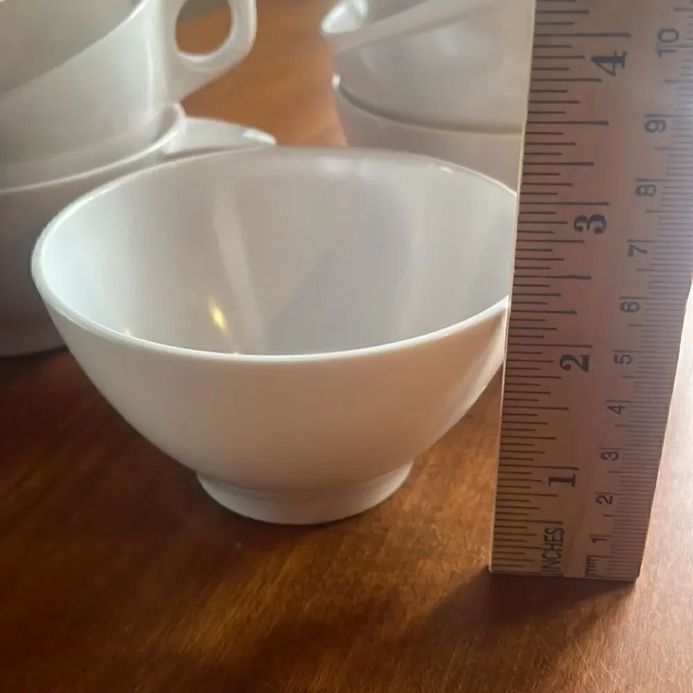 White Boontonware Cups Set of 6 - Picture 4 of 6